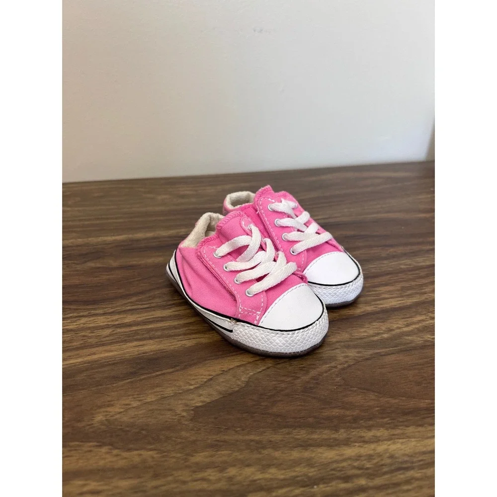 Converse Chuck Taylor All Star Pink‎ Canvas Infant Crib Shoes Soft Sole Size 1